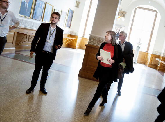 Kulturminister Joy Mogensen (S) er kaldt i aabent samraad om udbuddet af en ny digital public service-radiokanal paa Christiansborg, onsdag den 27. maj 2020. Ministeren skal blandt andet svare paa hvilke droeftelser om udbudsprocessen, der har vaeret internt i ministeriet og internt i regeringen, foer og efter udbuddet blev afgjort.. , Copenhagen Denmark