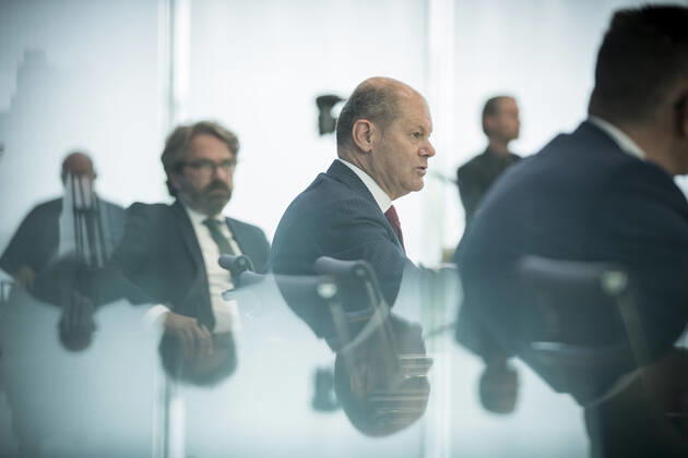 Bundesminister der Finanzen Olaf Scholz nimmt am (17.06.20) in der Bundespressekonferenz in Berlin an einer Pressekonferz zum Nachtragshaushalt der Bundesregierung teil.