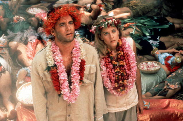JOE VS THE VOLCANO AMBLIN ENTERTAINMENT WARNER BROS TOM HANKS, MEG RYAN Date: 1990. Strictly editorial use only in conjunction with the promotion of the film. Credit line mandatory. This image is copyright of the film company and is supplied under the terms of issue as film still. No commercial or book cover use permitted without prior consent from the film company.  Mandatory credit line: Image courtesy Ronald Grant Archive Mary Evans