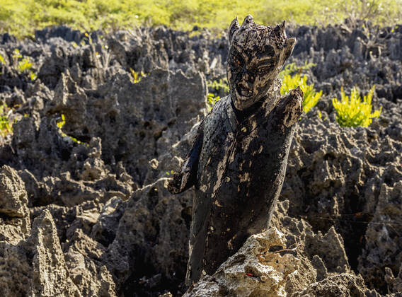 Devil Figure in Hell, West Bay, Grand Cayman, Cayman Islands, Caribbean, Central America Copyright: KarolxKozlowski 1245-1941