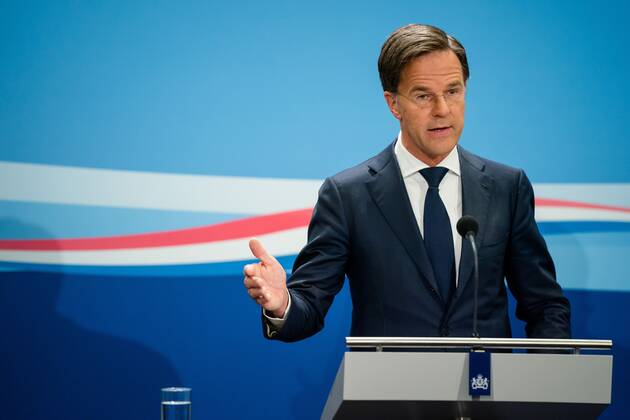 DEN HAAG - Minister-president Mark Rutte tijdens zijn persconferentie na de wekelijkse ministerraad. ANP BART MAAT Copyright: xHollandsexHoogtex xxANPx x417367939x