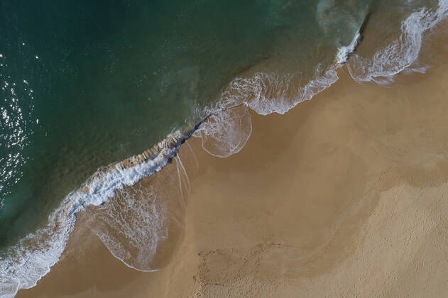 Algarve Beach from aerial view Portugal, Faro District, Porches CR_NEAN200722B-448814-01