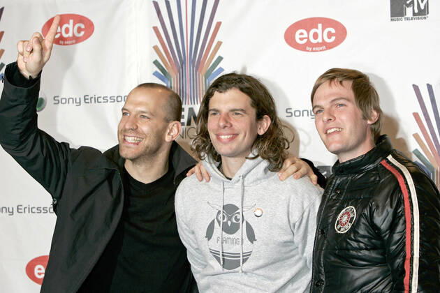 Sportfreunde Stiller bei der 14. Verleihung der MTV Europe Music Awards 2007 in der Olympiahalle. München, 01.11.2007