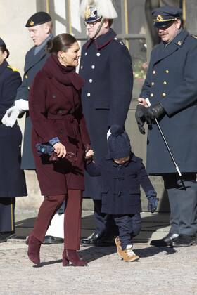 Crown Princess Victoria, Prince Oscar Crown Princess Victorias name day celebration at the inner courtyard of Stockholm Castle 2019 03 12 c Johan Jeppsson TT Stockholm Sweden Royal Palace Sweden x2551x, Copyright: xJohanxJeppsson TTx Kronprinsessan Victorias namnsdag