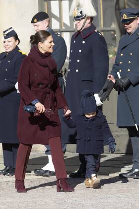 Crown Princess Victoria, Prince Oscar, Crown Princess Victorias name day celebration in the inner courtyard of Stockholm Castle 2019 03 12 c Johan Jeppsson TT Stockholm Sweden Royal Palace Sweden x2551x, Copyright: xJohanxJeppsson TTx Kronprinsessan Victorias namnsdag