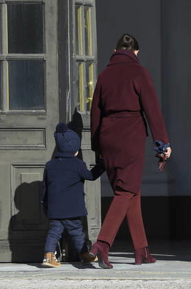 Crown Princess Victoria, Prince Oscar Crown Princess Victorias name day celebration in the inner courtyard of Stockholm Castle 2019 03 12 c Karin Törnblom TT Stockholm Sweden Royal Palace Sweden x2377x, Copyright: xKarinxTörnblom TTx Kronprinsessan Victorias namnsdag