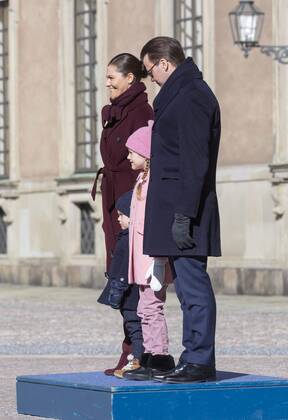 Crown Princess Victoria, Prince Oscar, Princess Estelle, Prince Daniel Crown Princess Victorias name day celebration at the inner courtyard of Stockholm Castle 2019 03 12 c Johan Jeppsson TT Stockholm Sweden Royal Palace Sweden x2551x, Copyright: xJohanxJeppsson TTx Kronprinsessan Victorias namnsdag
