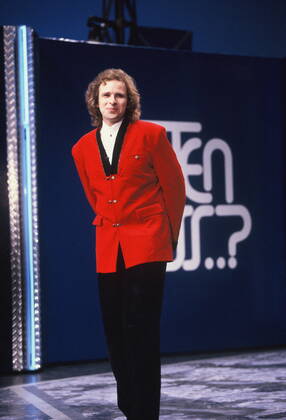 Moderator Thomas Gottschalk bei Wetten dass am 03.03.1991