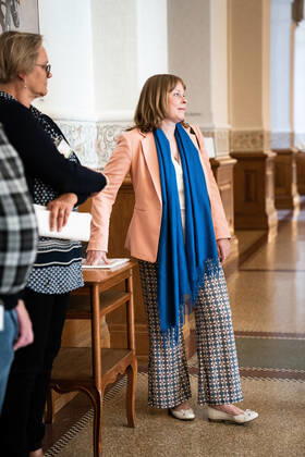 Kulturminister Joy Mogensen (S) ankommer til samraad om anvendelse af ordet eskimo, paa Christiansborg torsdag den 3. september 2020. Samraadsspoergsmaalet er stillet efter oenske fra Pernille Bendixen (DF).. , Copenhagen Denmark Copyright: RitzauxScanpix EmilxHelmsx COP103 spdk20200903-130230-L