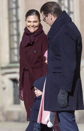 Crown Princess Victoria, Prince Oscar, Princess Estelle, Prince Daniel Crown Princess Victorias name day celebration at the inner courtyard of Stockholm Castle 2019 03 12 c Johan Jeppsson TT Stockholm Sweden Royal Palace Sweden x2551x, Copyright: xJohanxJeppsson TTx Kronprinsessan Victorias namnsdag
