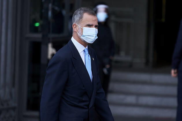 September 18, 2020, Madrid, Spain: King Felipe VI of Spain wearing a face mask attends the Royal Theatre Season Inauguration at Teatro Real. Madrid Spain - ZUMAs197 20200918_zaa_s197_105 Copyright: xAingeruxHarrix