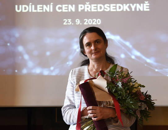 Five Czech scientists, on the photo quantum chemist Judit Sponerova, have received the Czech Science Foundation (GACR) award for outstanding results achieved within projects funded by GACR and focused on basic research, awarded by Foundation chairwoman Alice Valkarova in Prague, Czech Republic, today, on Wednesday, September 23, 2020. (CTKxPhoto MichalxKrumphanzl) CTKPhotoP202009230727801 kru 9
