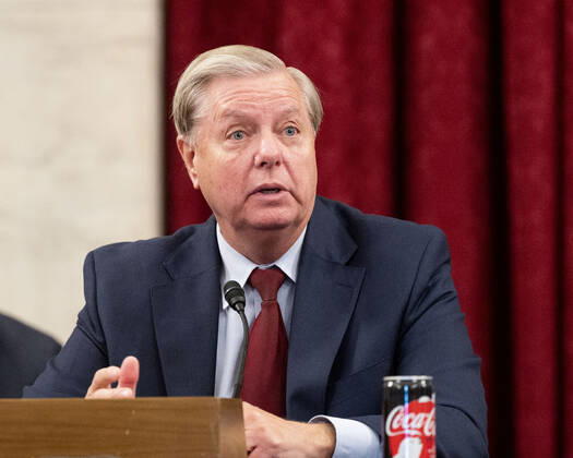 October 1, 2020, Washington, DC, United States: October 1, 2020 - Washington, DC, United States: U.S. Senator LINDSEY GRAHAM (R-SC) speaking at a meeting of the Senate Judiciary Committee. Washington United States - ZUMAb161 20201001_zap_b161_035 Copyright: xMichaelxBrochsteinx