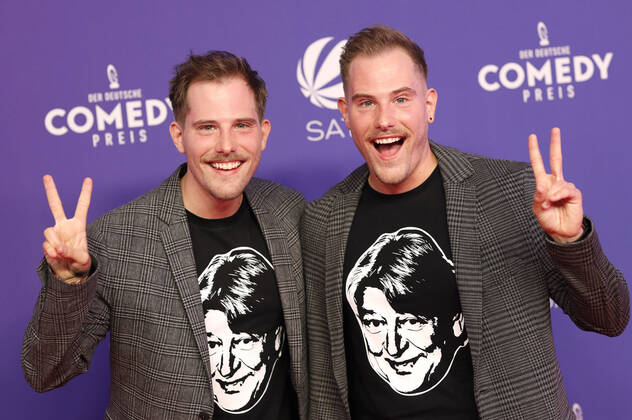 Dennis Wolter und Benjamin Wolter bei der Verleihung des 24. Deutschen Comedypreises 2020 in Brainpool TV Studio Köln-Mülheim. Köln, 02.10.2020