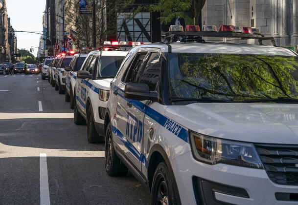 NYPD holds mass for members died of COVID-19 Police cars lined up outside of cathedral as NYPD holds mass honoring members died of COVID-19 at St. Patrick s Cathedral. 46 members of NYPD Died during pandemic so far and many of them did not receive proper funeral due to pandemic restrictions. Almost 20% of NYPD members were sick with coronavirus during pick of pandemic in the city. Cardinal Timothy Dolan lead the mass. Mayor Bill de Blasio and Police commissioner Dermot Shea speak. New York New York United States Copyright: LevxRadin