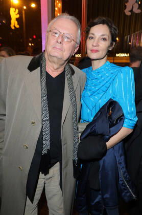 Film Wild 12.04.2016 Regisseur, Intendant Frank Castorf + Schauspielerin Jeanne Balibar im Kino International, Karl-Marx-Allee, Berlin bei der Premiere zu dem Film - Wild - 12.04.2016 -