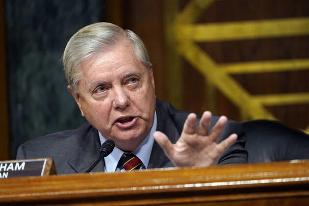 November 10, 2020, Washington, District of Columbia, USA: United States Senator Lindsey Graham (Republican of South Carolina), Chairman, US Senate Judiciary Committee, speaks during a US Senate Judiciary Committee hearing on Capitol Hill in Washington, Tuesday, Nov. 10, 2020, on a probe of the FBI™s Russia investigation Washington USA - ZUMAs152 20201110_zaa_s152_046 Copyright: xSusanxWalshx-xPoolxViaxCnpx