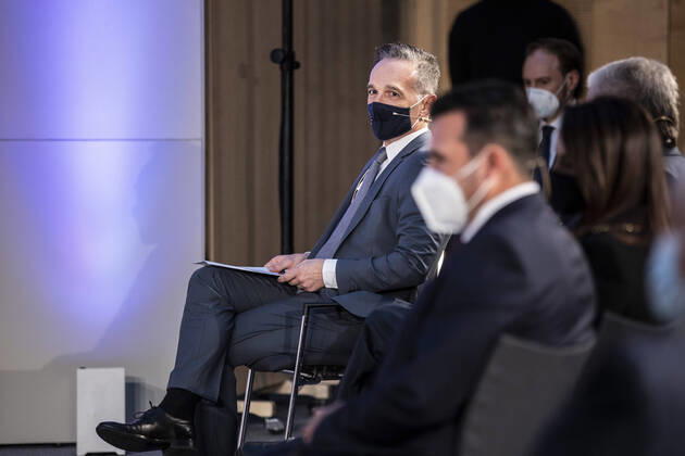 Heiko Maas, Bundesaussenminister, aufgenommen im Rahmen der Verleihung des Menschenrechtspreise 2020 der Friedrich-Ebert-Stiftung in Berlin, 16.11.2020. Berlin Germany