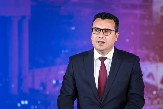 Zoran Zaev, Ministerpraesident von Nordmazedonien, aufgenommen im Rahmen der Verleihung des Menschenrechtspreise 2020 der Friedrich-Ebert-Stiftung in Berlin, 16.11.2020. Berlin Germany