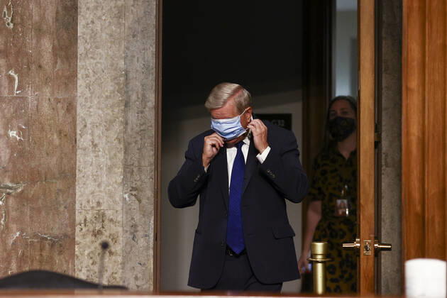 United States Senator Lindsey Graham (Republican of South Carolina), Chairman, US Senate Judiciary Committee, arrives for a US Senate Judiciary Committee hearing titled, Breaking the News: Censorship, Suppression, and the 2020 Election, on Facebook and Twitter s content moderation practices, on Capitol Hill in Washington, U.S., November 17, 2020. Copyright: xCNPx MediaPunchx
