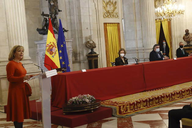 25-11-2020 Former Queen Sofia attends the 29th Queen Sofía prize for Ibero-American poetry at Royal palace in Madrid, Spain.  Copyright: xPPEx
