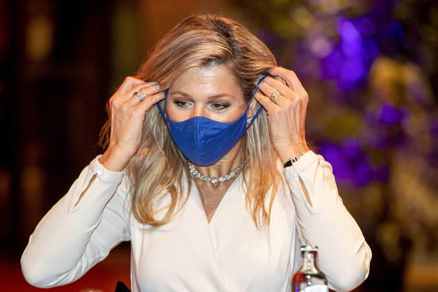 25-11-2020 Amsterdam Queen Máxima during the announcement of the winners of the Koning Willem I prize in the Beurs van Berlage in Amsterdam The Koning Willem I Foundation was established in 1958 on the initiative of De Nederlandsche Bank by a number of organizations associated with the business community. The aim of the foundation is to give new impulses to the national economy and thus to increase the reputation of the Dutch business community.  Copyright: xxPPE pool RPE vanxKatwijkx