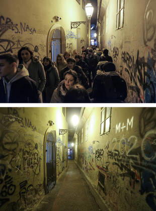 PXL_Combo of last year s and this year s Advent in Zagreb Combo of last year s and this year s Advent in Zagreb, Croatia on November 29, 2020. LukaxStanzl PIXSELL