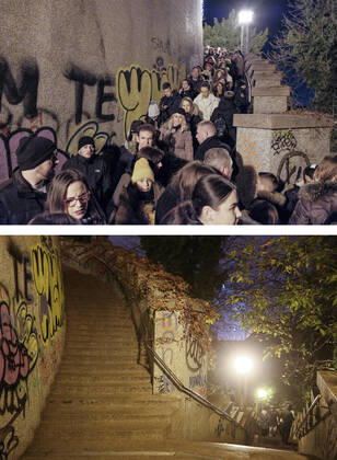 PXL_Combo of last year s and this year s Advent in Zagreb Combo of last year s and this year s Advent in Zagreb, Croatia on November 29, 2020. LukaxStanzl PIXSELL