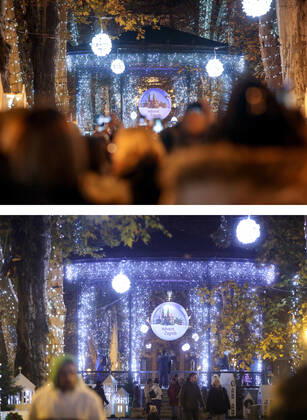 PXL_Combo of last year s and this year s Advent in Zagreb Combo of last year s and this year s Advent in Zagreb, Croatia on November 29, 2020. LukaxStanzl PIXSELL