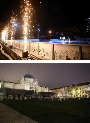 PXL_Combo of last year s and this year s Advent in Zagreb Combo of last year s and this year s Advent in Zagreb, Croatia on November 29, 2020. LukaxStanzl PIXSELL