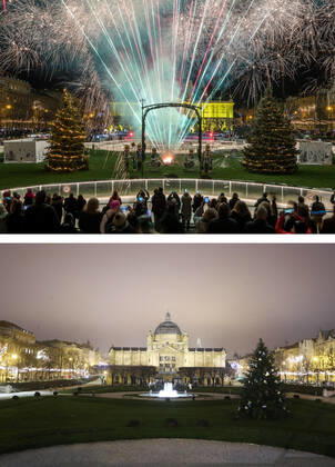PXL_Combo of last year s and this year s Advent in Zagreb Combo of last year s and this year s Advent in Zagreb, Croatia on November 29, 2020. LukaxStanzl PIXSELL