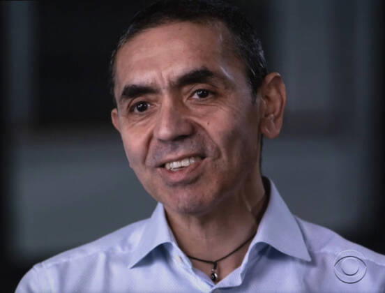 December 20, 2020, New York, New York, USA - UGUR SAHIN, CEO of BioNTech. appears on the CBS 60 Minutes news magazine to talk about the development of the Pfizer BioNTech COVID-19 vaccine, the first vaccine to be rolled out and widely administered during the pandemic. New York USA - ZUMAce6_ 20201220_zaf_ce6_006 Copyright: xCbs 60xMinutesx