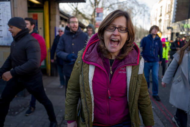 January 9, 2021, London, UK: Metropolitan police officers swarmed Clapham Common in on Saturday after anti-lockdown protesters gathered in the area. Group of demonstrators chanting Ã¢â‚¬oetake your freedom backÃ¢â‚¬Â walked along the high street. Few demonstrators was arrested by Metropolitan Police officers. England s third national lockdown has legally come into force last week. The lockdown means people are able to leave their homes for limited reasons, with measures expected to stay in place until mid-February. London UK - ZUMAg173 20210109_zap_g173_001 Copyright: xVelarxGrantx