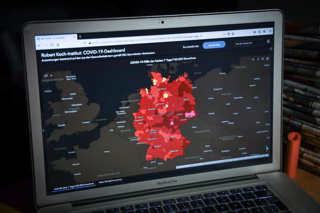 Coronavirus in Deutschland - Covid-19-Dashboard des Robert Koch-Institut 10.01.2021: Robert Koch-Institut: COVID-19-Fälle 1.908.527. Zugang um 16.946 gegenüber dem Vortag. COVID-19-Todesfälle 40.343. Zugang um 465 gegenüber dem Vortag. 7-Tage-Inzidenz 162,2. 7-Tage-Fallzahl 134.879