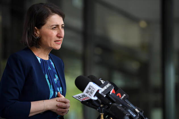 GLADYS BEREJIKLIAN COVID19 PRESSER, NSW Premier Gladys Berejiklian addresses media during a COVID-19 update press conference in Sydney, Tuesday, January 12, 2021. ( NO ARCHIVING, EDITORIAL USE ONLY, NO USE IN BOOKS WITHOUT CONSENT SYDNEY NSW AUSTRALIA  Copyright: xDANxHIMBRECHTSx 20210112001513152275