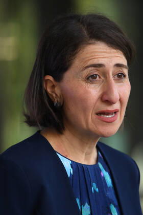 GLADYS BEREJIKLIAN COVID19 PRESSER, NSW Premier Gladys Berejiklian addresses media during a COVID-19 update press conference in Sydney, Tuesday, January 12, 2021. ( NO ARCHIVING, EDITORIAL USE ONLY, NO USE IN BOOKS WITHOUT CONSENT SYDNEY NSW AUSTRALIA  Copyright: xDANxHIMBRECHTSx 20210112001513152374