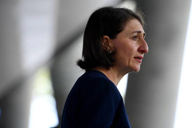 GLADYS BEREJIKLIAN COVID19 PRESSER, NSW Premier Gladys Berejiklian addresses media during a COVID-19 update press conference in Sydney, Tuesday, January 12, 2021. ( NO ARCHIVING, EDITORIAL USE ONLY, NO USE IN BOOKS WITHOUT CONSENT SYDNEY NSW AUSTRALIA  Copyright: xDANxHIMBRECHTSx 20210112001513152416