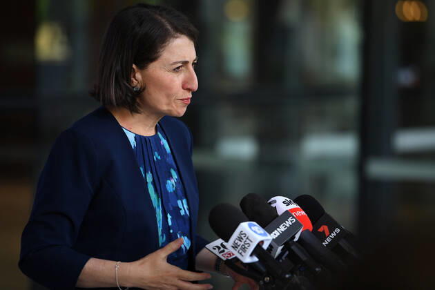 GLADYS BEREJIKLIAN COVID19 PRESSER, NSW Premier Gladys Berejiklian addresses media during a COVID-19 update press conference in Sydney, Tuesday, January 12, 2021. ( NO ARCHIVING, EDITORIAL USE ONLY, NO USE IN BOOKS WITHOUT CONSENT SYDNEY NSW AUSTRALIA  Copyright: xDANxHIMBRECHTSx 20210112001513152461