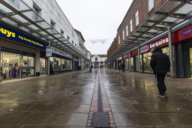 January 11, 2021, Newport, Wales, United Kingdom: A general view of a local town center in Wales. Newport United Kingdom - ZUMAs197 20210111_zab_s197_025 Copyright: xMayxJamesx
