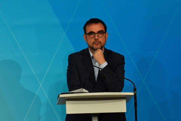 Klaus Holetschek (Neuer Gesundheitsminister) PK der Bayerischen Staatsregierung Januar 2021 Corona-Pandemie Prinz-Carl-Palais München 12.Januar 2021