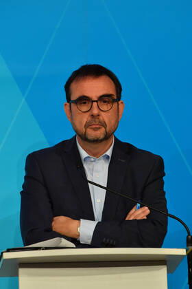 Klaus Holetschek (Neuer Gesundheitsminister) PK der Bayerischen Staatsregierung Januar 2021 Corona-Pandemie Prinz-Carl-Palais München 12.Januar 2021