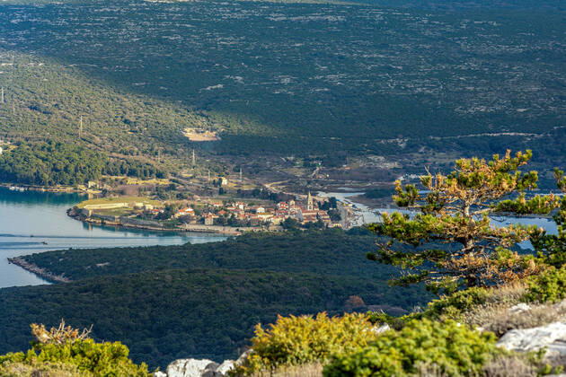 PXL_Osorscica mountain Photo taken on Jan. 12, 2021 show Osorscica mountain , Losinj Island, Croatia. Osorscica mountain spreads along the northern part of the island of Losinj from Cunski to Osor, and it is about 20 kilometres long. It is the first mountain on the islands of Adriatic to have attracted visitors, heir to the Austro-Hungarian throne Rudolf Habsburg was surely one of the first, having climbed Osorscica in 1887. Osorscica is well-known for many caves and the most famous are St. Gaudentius cave, located below the peak Televrina on the eastern side, and Vela Jama on the western side of Televrina. It is about 40 metres deep and remains of people were found here from about 10.000 years ago. SreckoxNiketic PIXSELL