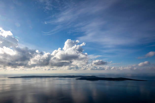 PXL_Osorscica mountain Photo taken on Jan. 12, 2021 show Osorscica mountain , Losinj Island, Croatia. Osorscica mountain spreads along the northern part of the island of Losinj from Cunski to Osor, and it is about 20 kilometres long. It is the first mountain on the islands of Adriatic to have attracted visitors, heir to the Austro-Hungarian throne Rudolf Habsburg was surely one of the first, having climbed Osorscica in 1887. Osorscica is well-known for many caves and the most famous are St. Gaudentius cave, located below the peak Televrina on the eastern side, and Vela Jama on the western side of Televrina. It is about 40 metres deep and remains of people were found here from about 10.000 years ago. SreckoxNiketic PIXSELL