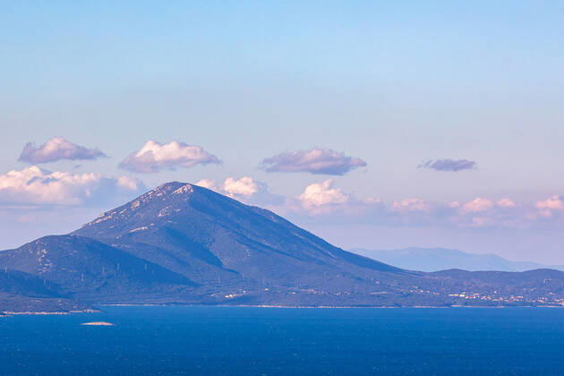 PXL_Osorscica mountain Photo taken on Jan. 12, 2021 show Osorscica mountain , Losinj Island, Croatia. Osorscica mountain spreads along the northern part of the island of Losinj from Cunski to Osor, and it is about 20 kilometres long. It is the first mountain on the islands of Adriatic to have attracted visitors, heir to the Austro-Hungarian throne Rudolf Habsburg was surely one of the first, having climbed Osorscica in 1887. Osorscica is well-known for many caves and the most famous are St. Gaudentius cave, located below the peak Televrina on the eastern side, and Vela Jama on the western side of Televrina. It is about 40 metres deep and remains of people were found here from about 10.000 years ago. SreckoxNiketic PIXSELL