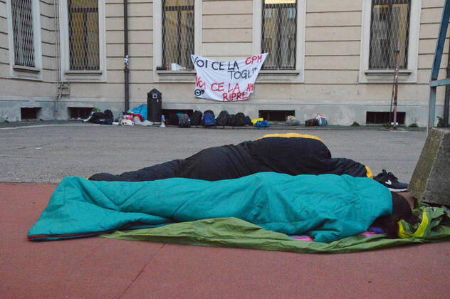 Milan, Liceo Manzoni. High school kids spend the night taking up high school Editorial Usage Only  Copyright: xDAVIDExCANELLAx xIPAx