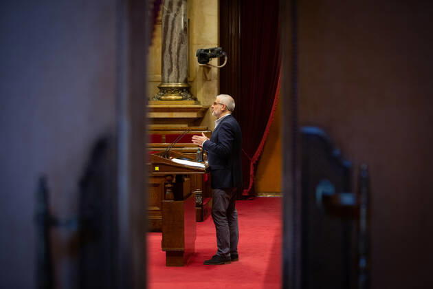The leader of Cs in Catalonia and candidate for the elections scheduled for February 14, Carlos Carrizosa, during his speech at the Permanent Delegation of the Parliament, in Barcelona, Catalonia, (Spain), on January 13, 2021. The session has been convened to report on the latest measures taken to combat the coronavirus pandemic. 13 JANUARY 2021;COVID;PANDEMIC;CATALONIA;PARLAMENT David Zorrakino LagenciaEP 01 13 2021 Barcelona, (Catalonia) Barcelona, (Catalonia) Spain Copyright: xDavidxZorrakinox 3515906