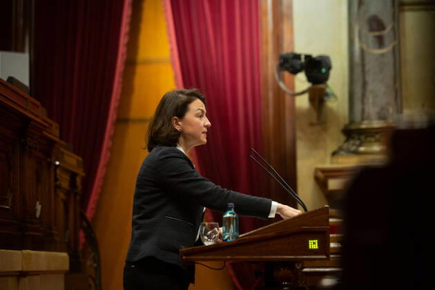 The PSC s deputy secretary and spokesperson for the Socialists in Parliament, Eva Granados, during her speech at the Parliament s Permanent Delegation in Barcelona, Catalonia, (Spain), on 13 January 2021. The session was called to report on the latest measures taken to combat the coronavirus pandemic. 13 JANUARY 2021;COVID;PANDEMIC;CATALONIA;PARLAMENT David Zorrakino LagenciaEP 01 13 2021 Barcelona, (Catalonia) Barcelona, (Catalonia) Spain Copyright: xDavidxZorrakinox 3515925