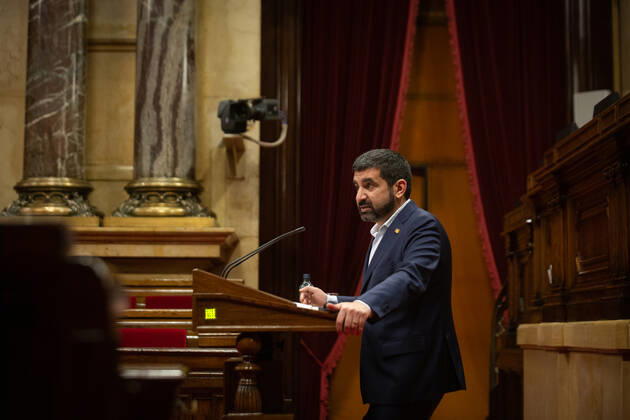 The Minister of Labour, Social Affairs and Families of the Generalitat, Chakir el Homrani, intervenes during a session at the Permanent Delegation of the Parliament, in Barcelona, Catalonia, (Spain), on January 13, 2021. The session had been called to report on the latest measures taken to combat the coronavirus pandemic. 13 JANUARY 2021;COVID;PANDEMIC;CATALONIA;PARLAMENT David Zorrakino LagenciaEP 01 13 2021 Barcelona, (Catalonia) Barcelona, (Catalonia) Spain Copyright: xDavidxZorrakinox 3516077