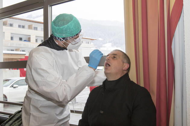 AUT, 2021-01-13; REPORTAGE FEATURE - FAELLE DER VIRUSMUTATION (BRITEN-VIRUS) IN JOCHBERG IN TIROL: BUERGEMEISTER GUENTHER RESCH (FPOE JOCHBERG) ;