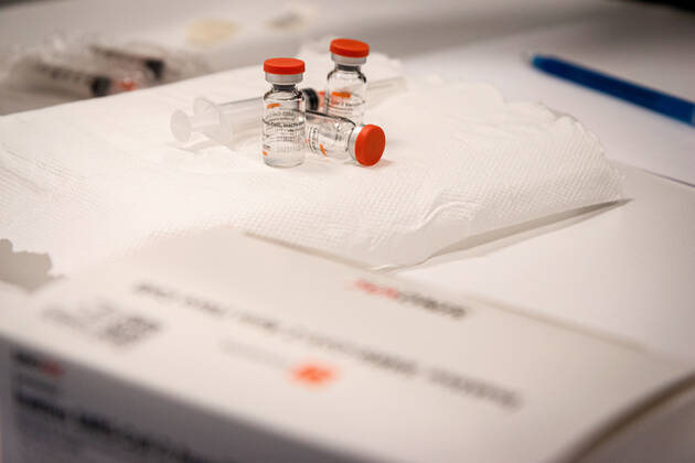January 14, 2021, Ankara, Turkey: China s Sinovac vaccine vials with a syringe seen displayed..China s Sinovac vaccine started to be applied to 81 cities in Turkey. In Ankara City Hospital, the vaccination was applied to the hospital staff first in order to protect them from possible Covid-19 infected patients. Ankara Turkey - ZUMAs197 20210114_zaa_s197_019 Copyright: xTunahanxTurhanx